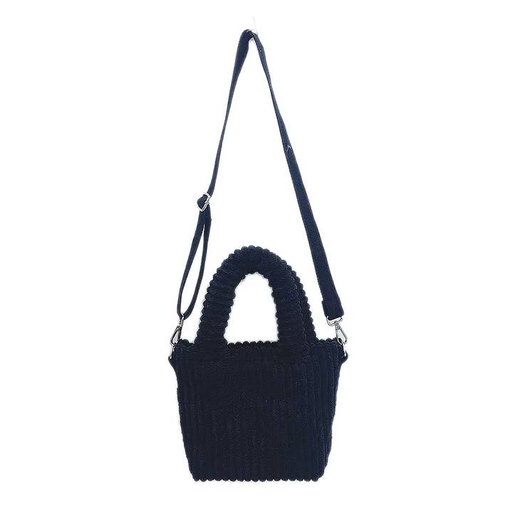 Fashion City - Wholesale Tote Bag - Women's - Corduroy Mini Tote Bag with Strap3