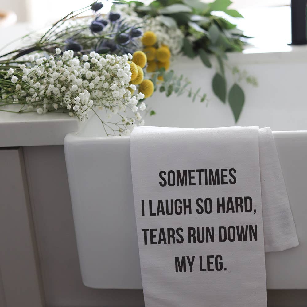 Wildwood Landing - Wholesale Tea Towel - LAUGH SO HARD - TEA TOWEL1