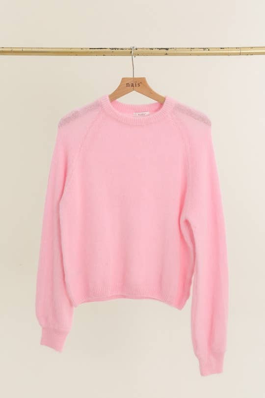 NAÏS PARIS - Wholesale Knit Sweater - Women's - Round neck sweater with buttoned sleeves in kid mohair and merino wool23