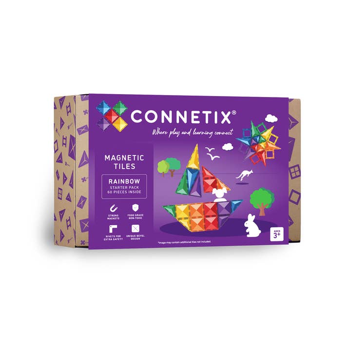 CONNETIX Rainbow Starter Pack, 60 Pieces for wholesale by CONNETIX