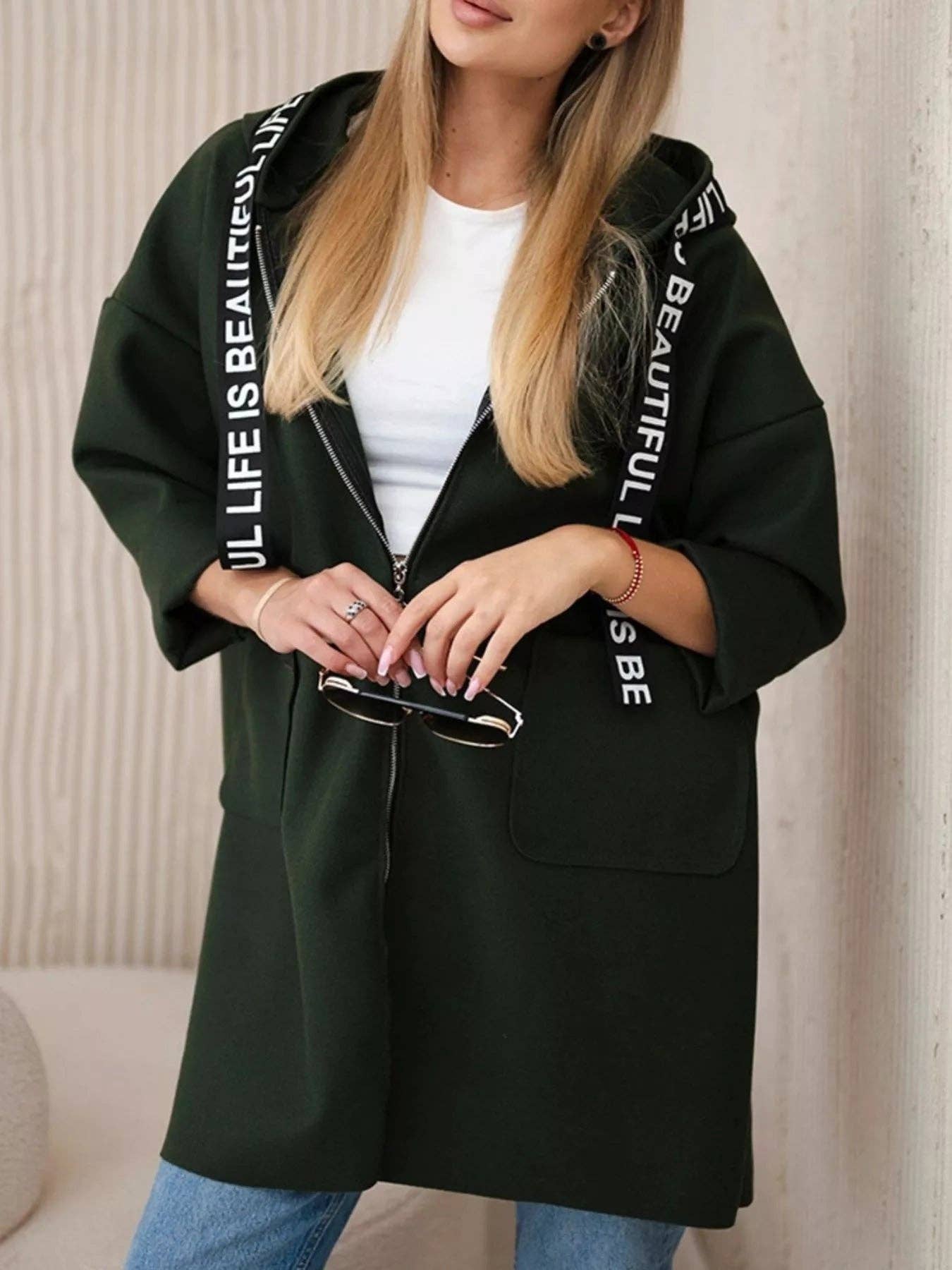 React Activewear – wholesale Hoodie – Women's – Full Size Hooded Zip-Up Longline Outerwear Plus Size15