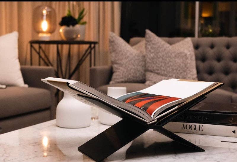 The African Home Goods - Vente Porte-livres - Support en métal pour exposer des livres, porte-documents portable de bureau, livre de cuisine, livre de musique, support de lecture