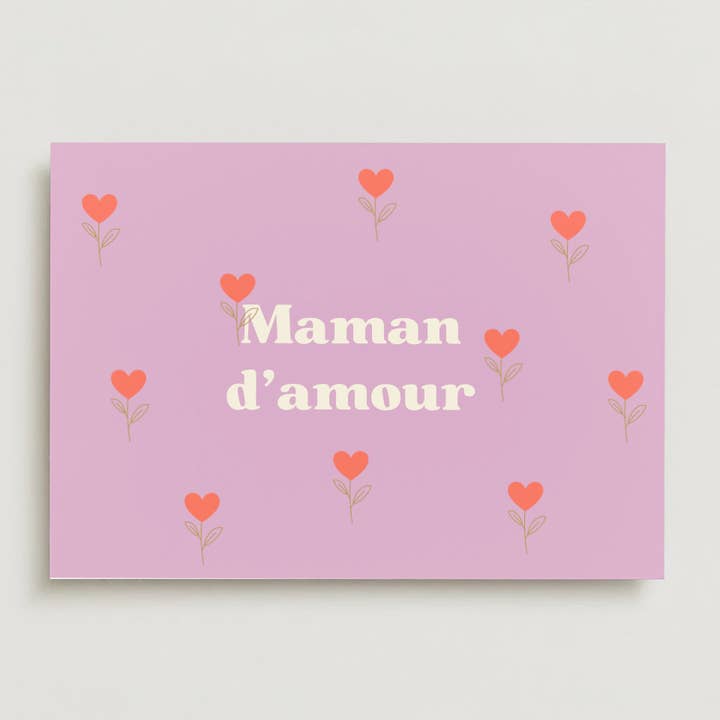 Postcard - Heart Tulips "Mom with Love" for wholesale by agathe & cocö