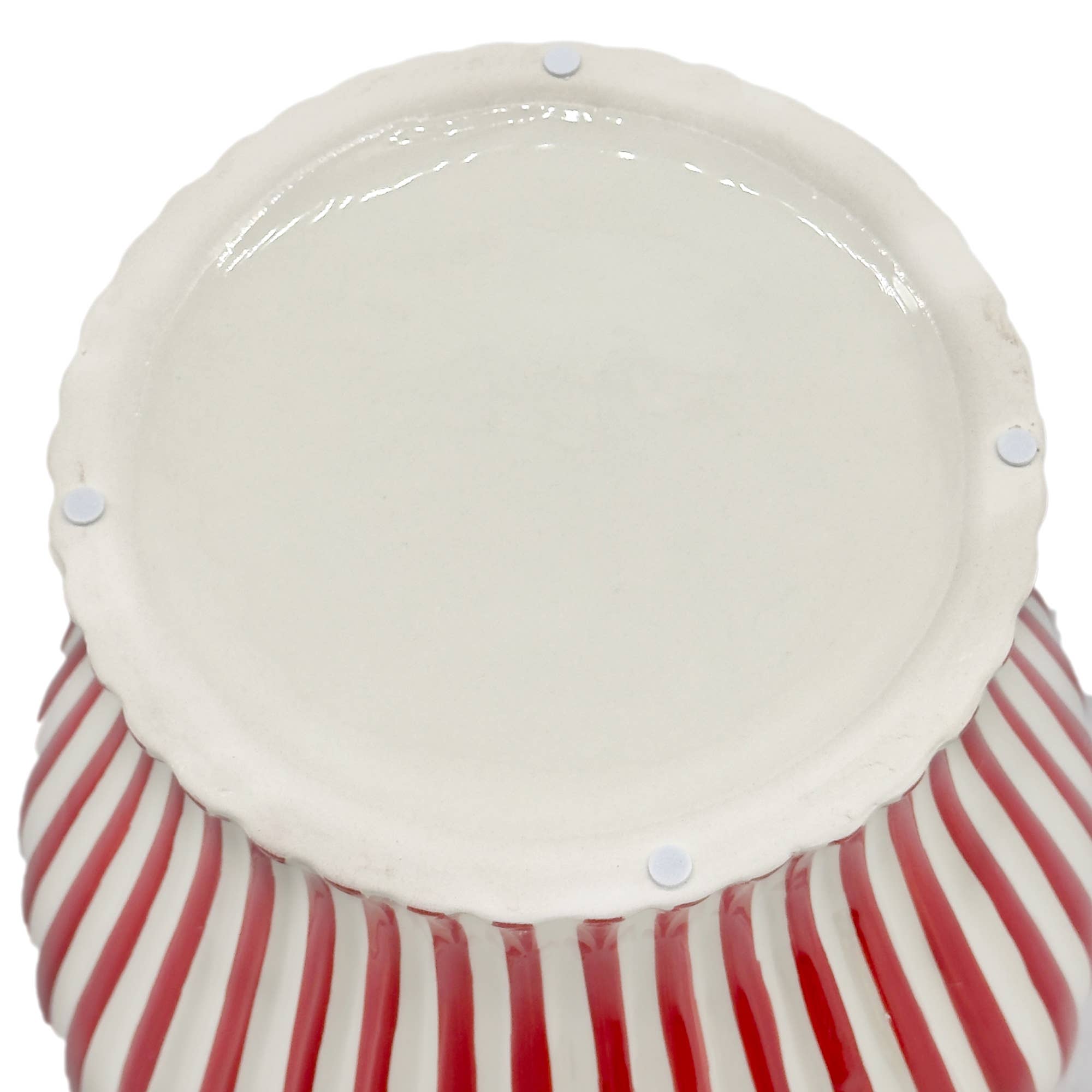 Galt International Company - Wholesale Vase - Candy Cane Striped Ceramic Vase 18"4