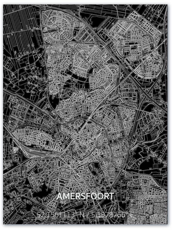 Citymap Amersfoort | Aluminum wall decoration for wholesale by Brandthout.