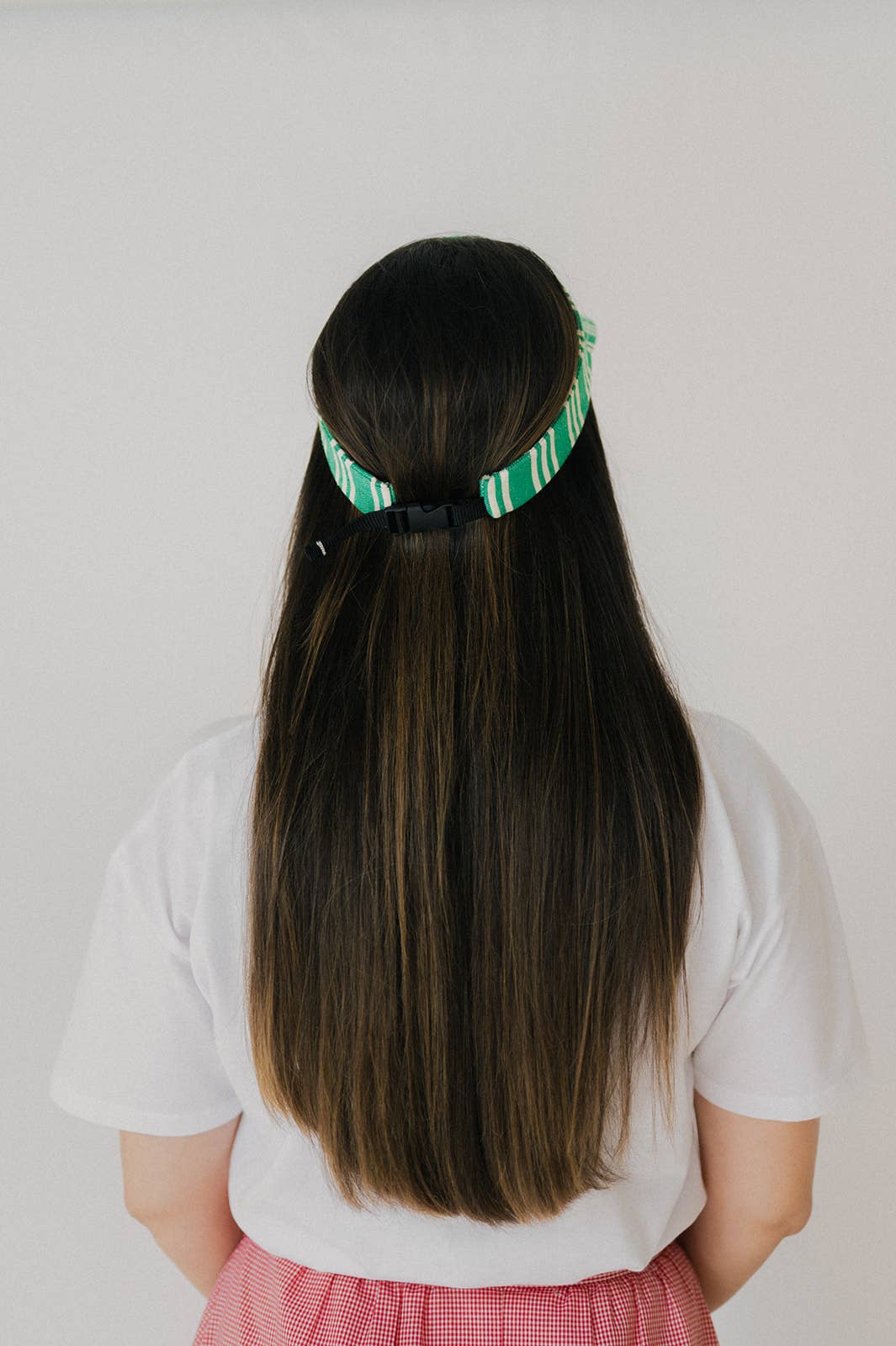 Nuevemi - Wholesale Visor - Women's - GREEN STRIPED VISOR2