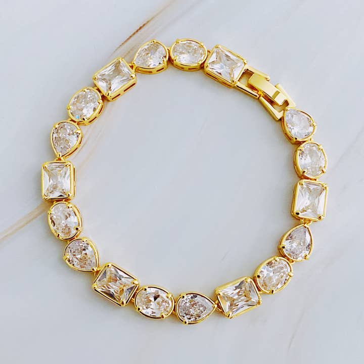 Ellison+Young - Wholesale Tennis Bracelet - Sparkling In Shapes Bracelet