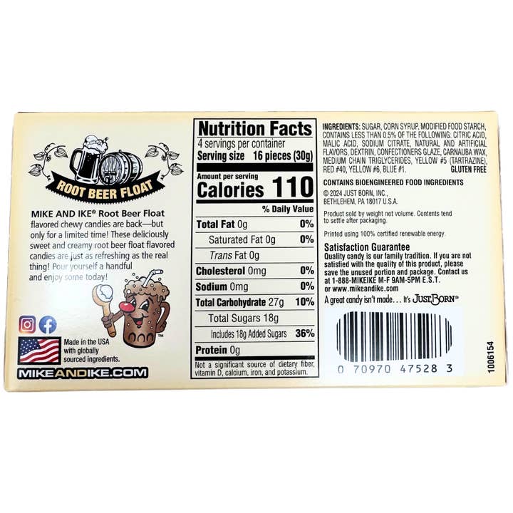 Echo Sales Canada - Wholesale Gummy - Mike and Ike Root Beer Float Theatre Pack, 4.25oz case 12 count