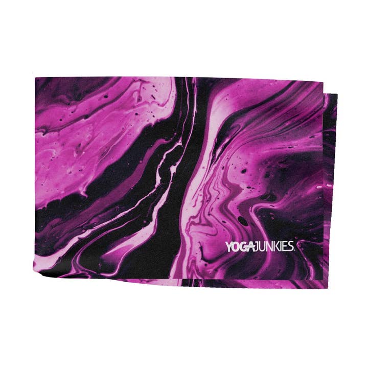 Snabbtorkande mikrofiber-yogahandduk - Rosa & Svart Fusion för wholesale av Yoga Junkies