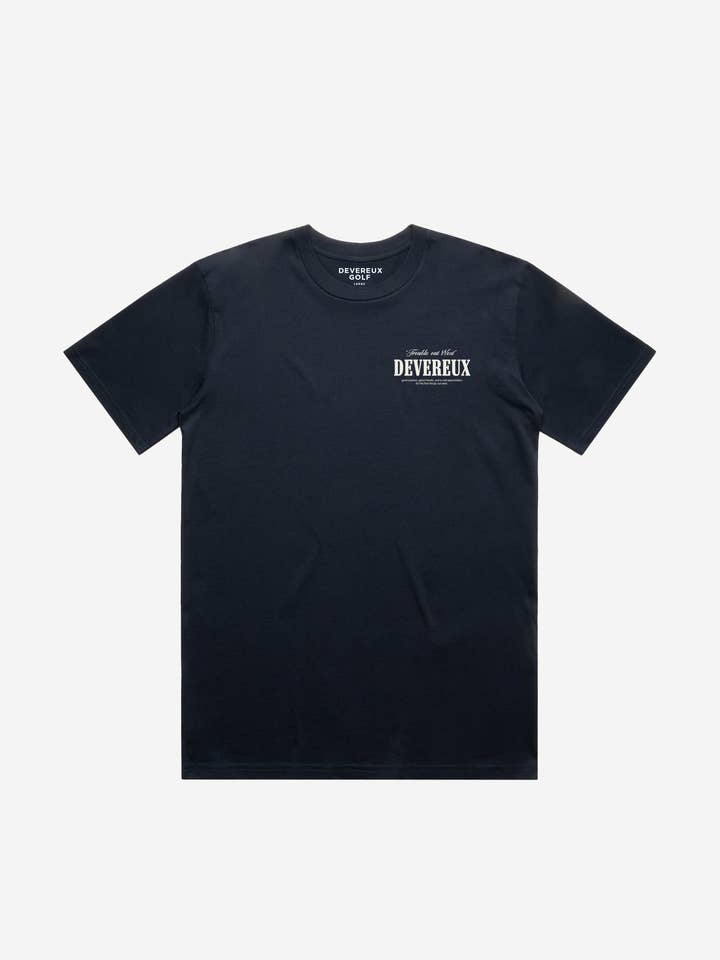 Trouble Out West Tee - Navy for wholesale on Faire1