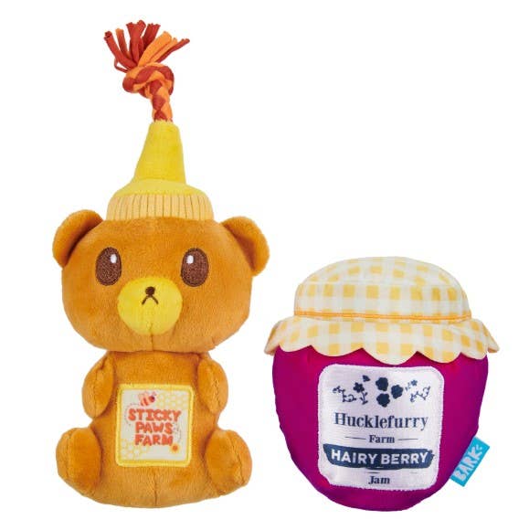 Pet Palette Distribution - Wholesale Pet Plush Toy - Dog - BARK That's My Jam, Honey Plush Dog Toy