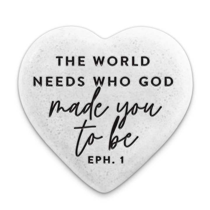 LCP ScriptureStone Heart Who God Made You - Heart Stone for wholesale by Dicksons