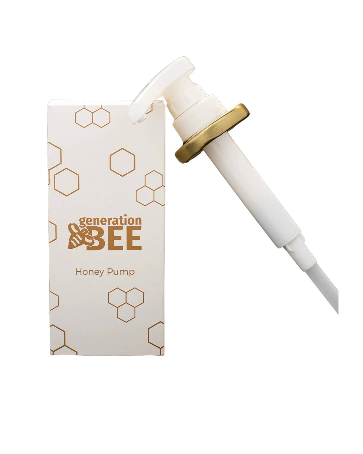 Generation Bee - Wholesale Honey Dipper - Honey Pump w/ Gold Metal Lid - Fits Generation Bee 12oz Jars