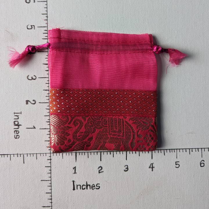 Tenzing Collections - Wholesale Gift Bag - Pack 100pic Recycle silk fabric gift pouches for gifts items