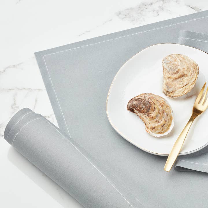 Grey Cotton Placemats 12 Units for wholesale by MY DRAP