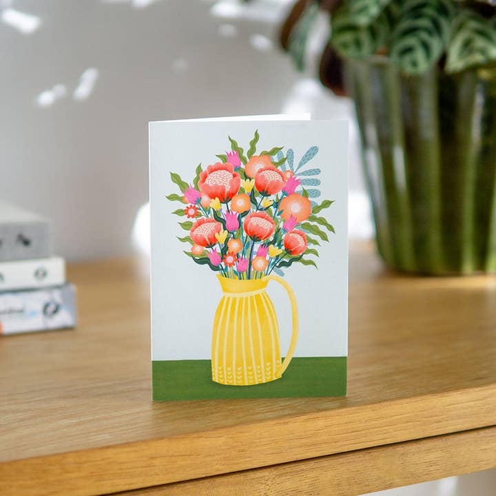 Fleurs dans un vase 3 Carte de vœux pour la vente par Maz Leyden