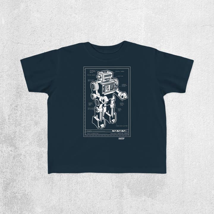 PLANOS DE ROBOT - Camiseta de Manga Corta para Niños Pequeños para venta al por mayor de Ragtop Kids