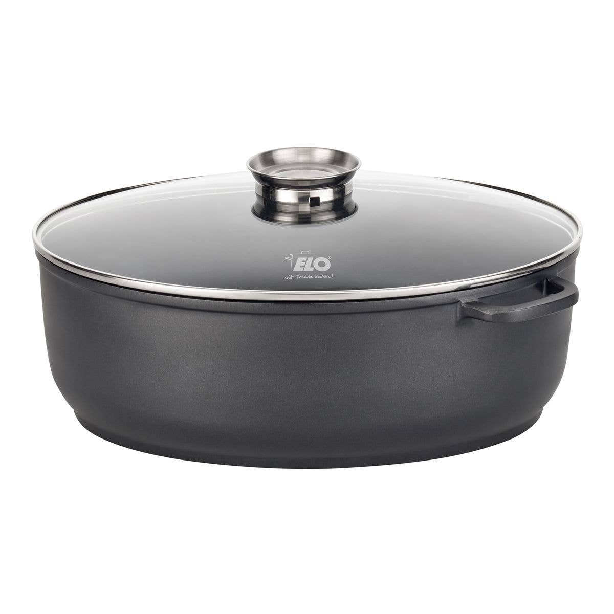Elo - Wholesale Cooking Pot - Elo Cast Aluminum Oval Casserole with Lid 38x25 cm3