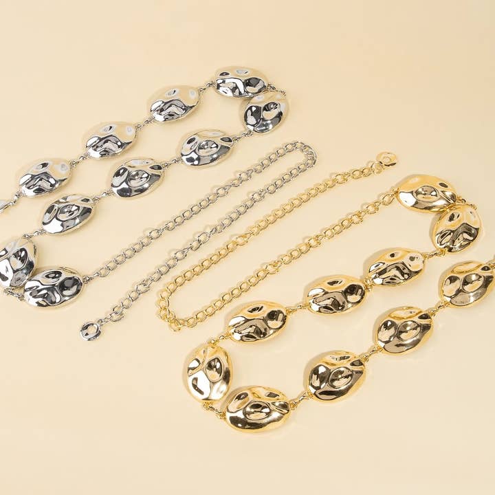 Verzerrter ovaler Scheibenketten-Gürtel für den Großhandel von Anarchy Street