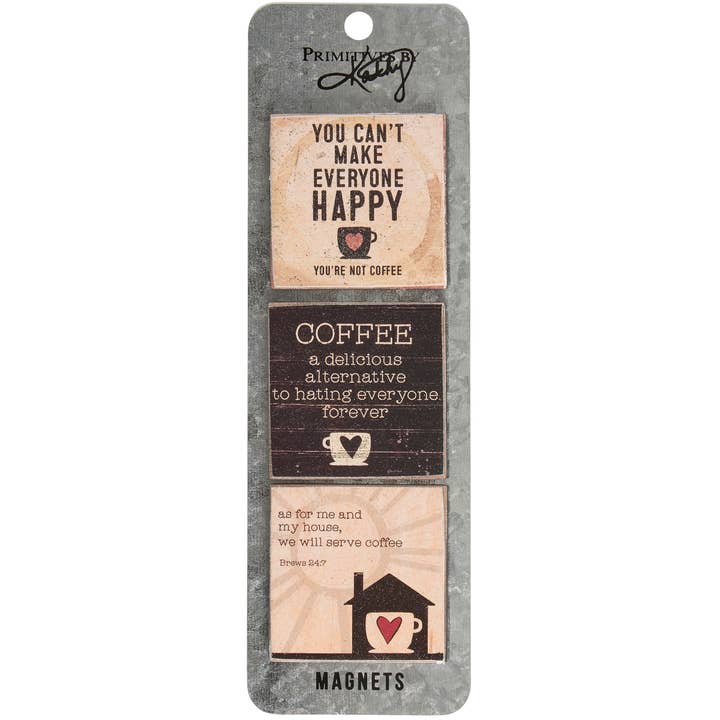 Serve Coffee Magnet Set for wholesale by Primitives by Kathy