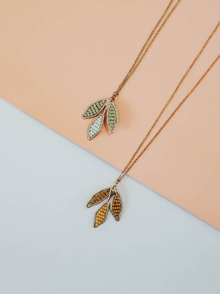 Tri Leaf Necklace for wholesale by Mountain Maiden Co.
