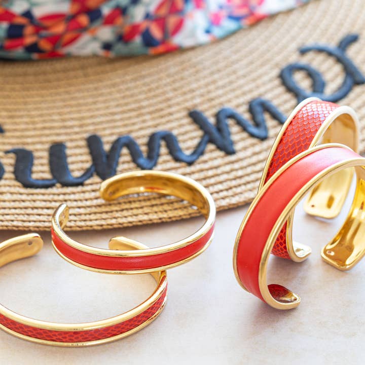 “Nasturtium” theme smooth leather band for wholesale by Infiniment