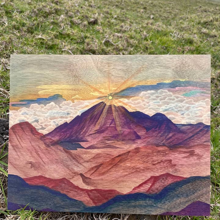 B. Miyo Art - Wholesale Art Print - Haleakala Wood Print