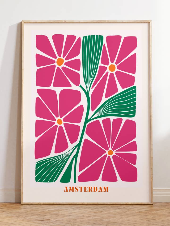 Amsterdam Flowers Print | Flower Market | Modern for wholesale by By Honey Studios