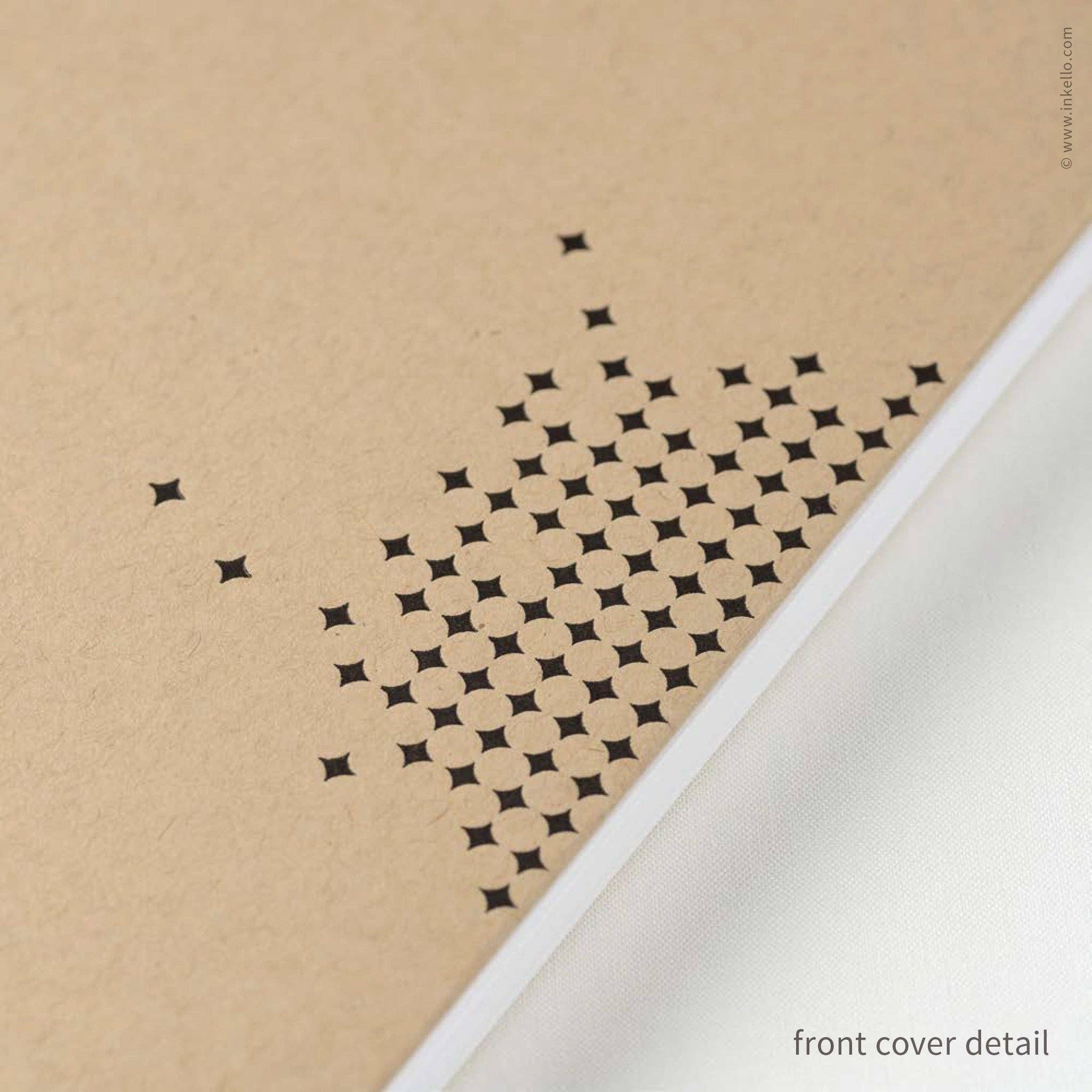 Inkello Letterpress - Wholesale Notebook - Star Spiral Notebook with Kraft Cover and Black Ink (#464)13