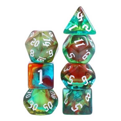 Foam Brain Games - Wholesale Dice - Wind Elves RPG Dice Set