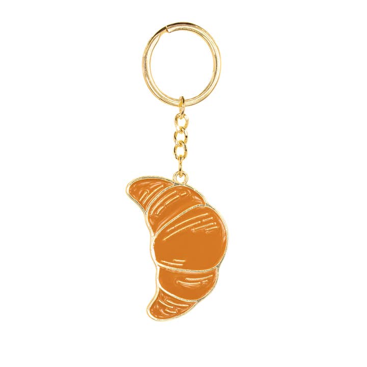 Portachiavi Smaltato a Forma di Croissant per la vendita all'ingrosso da parte di Sass & Belle Europe