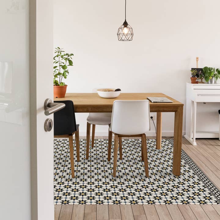 Tempaper & Co ® - Wholesale Floor Mat - Soleil Moroccan Spice Vinyl Floor Mat, 70" x 102"2