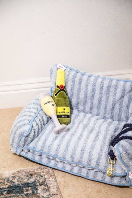 Glow Pups – cama - Cão por atacado – Cama para cachorro estilo sofá listrado azul claro de luxo6