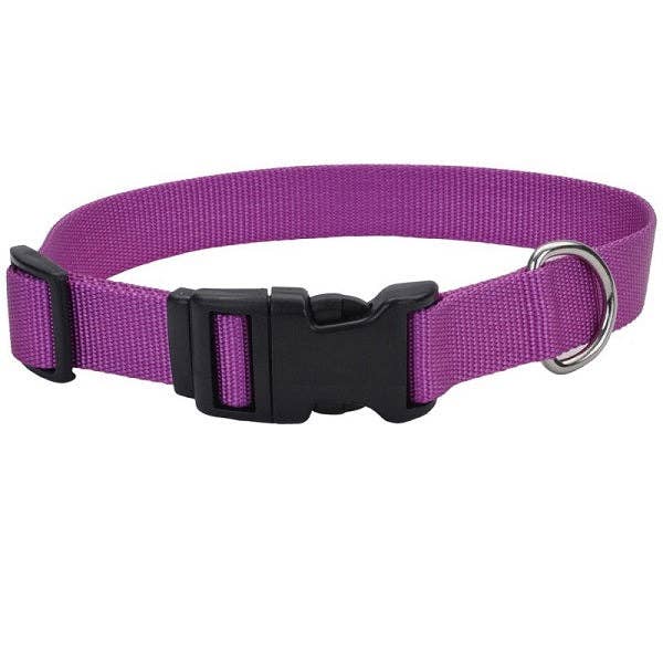 Hunter adjustable nylon collar mauve ¾" X 13-19" for wholesale by La boite à Penny