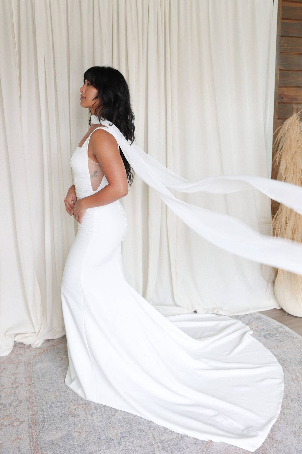 Petite Mariee Boutique - Venta al por mayor Bufanda - Mujer - Pañuelo de Novia de Chifón Lucina