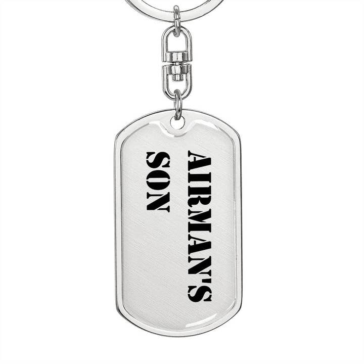 Airman's Son - Luxury Dog Tag Keychain for wholesale by Unique Gifts Store