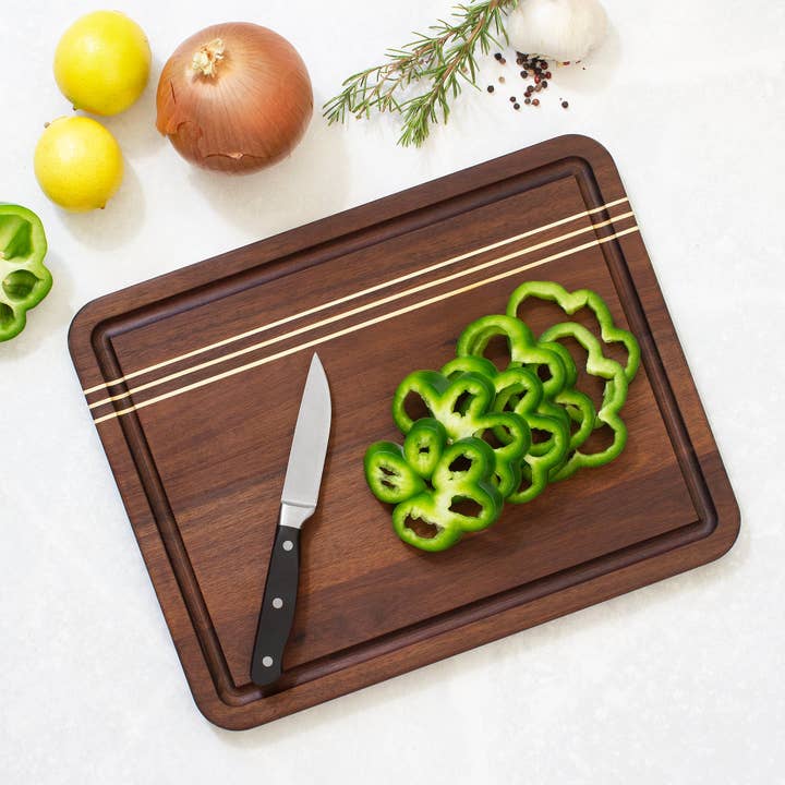 Rock & Branch® Acacia Wood Cutting Board with Juice Groove for wholesale by Totally Bamboo