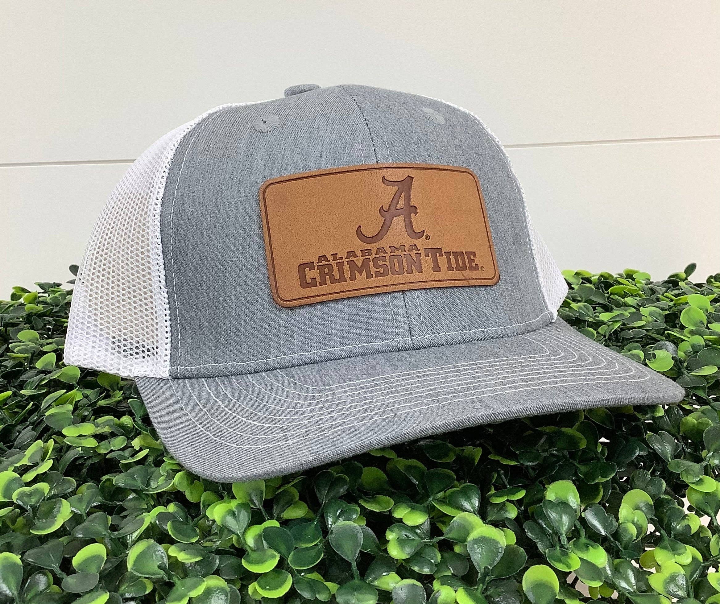 Speckle Bellies Clothing Company – wholesale Flat-brimmed cap – Unisex – A Crimson Tide Leather Patch4