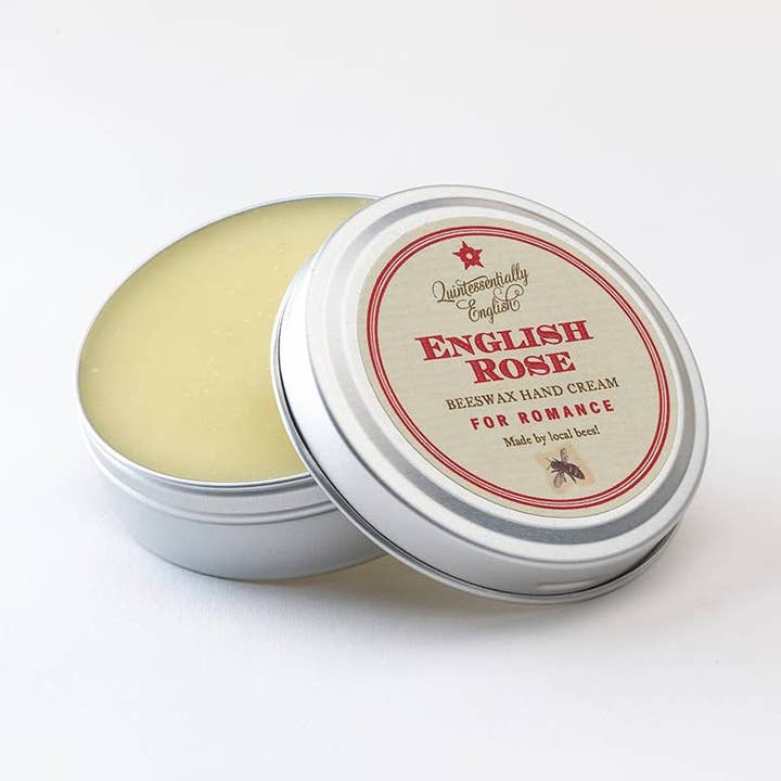 No.2 English Rose Beeswax Hand Cream in a tin for wholesale by Quintessentially English