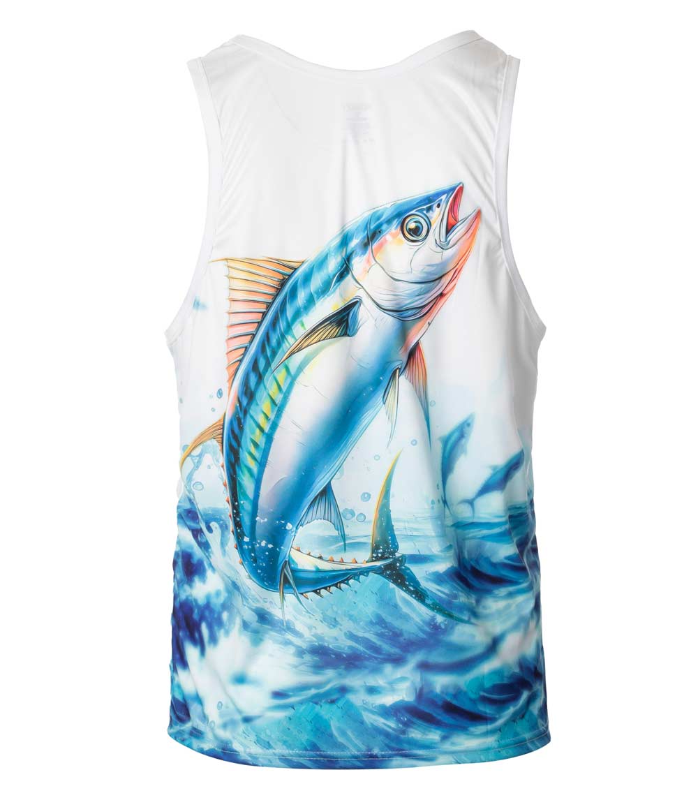 Hemworld - Wholesale Tank Top - Men's - Men Performance Muscle Tank Top Fish Graphic (Pack Of 12) - 75955093