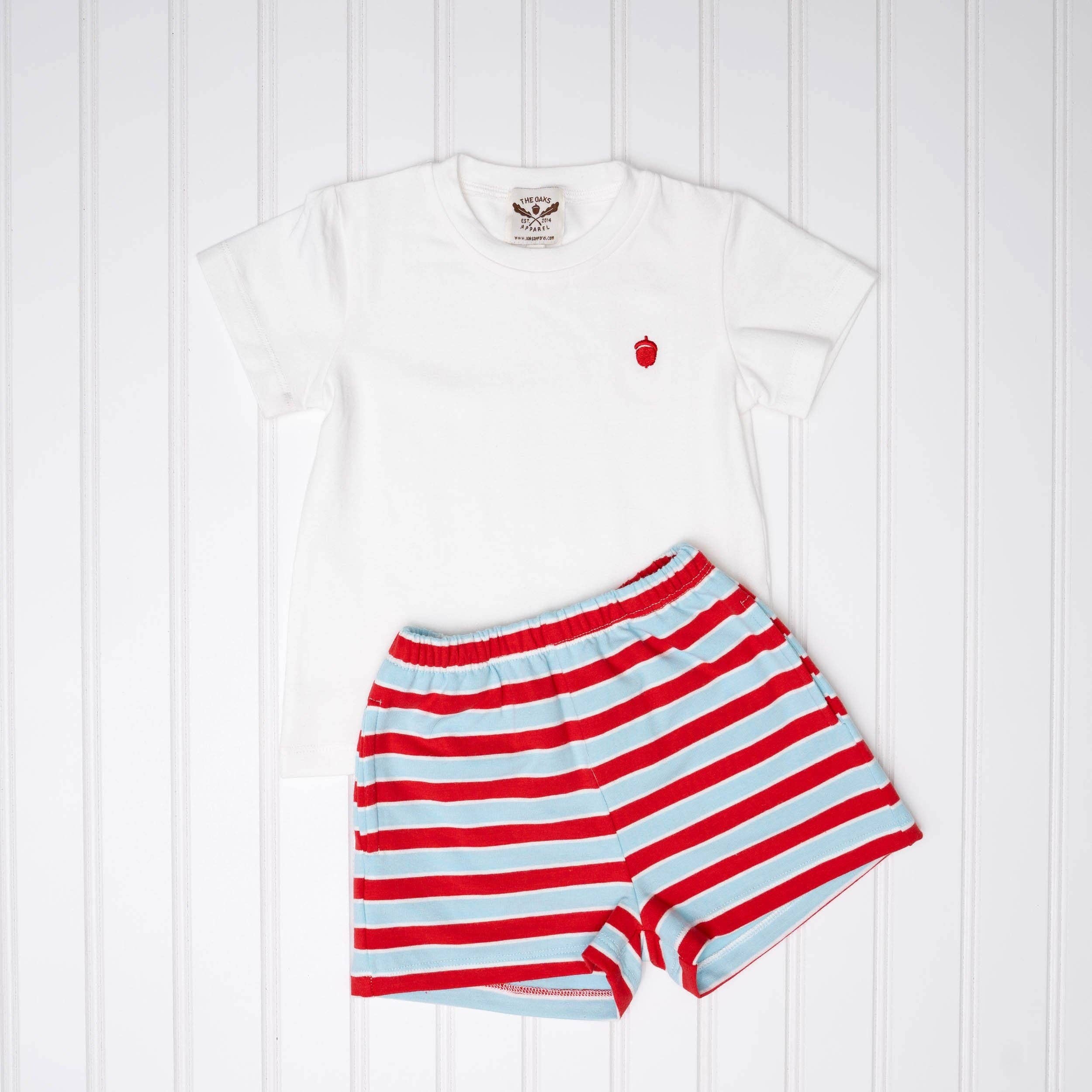 The Oaks Apparel Company - Wholesale T-Shirt - Kids - Oaks White with Red Acorn Signature Kid's Tee2