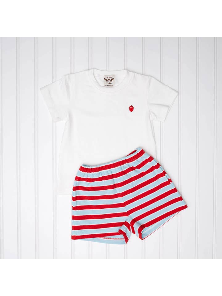 The Oaks Apparel Company - Wholesale T-Shirt - Kids - Oaks White with Red Acorn Signature Kid's Tee2