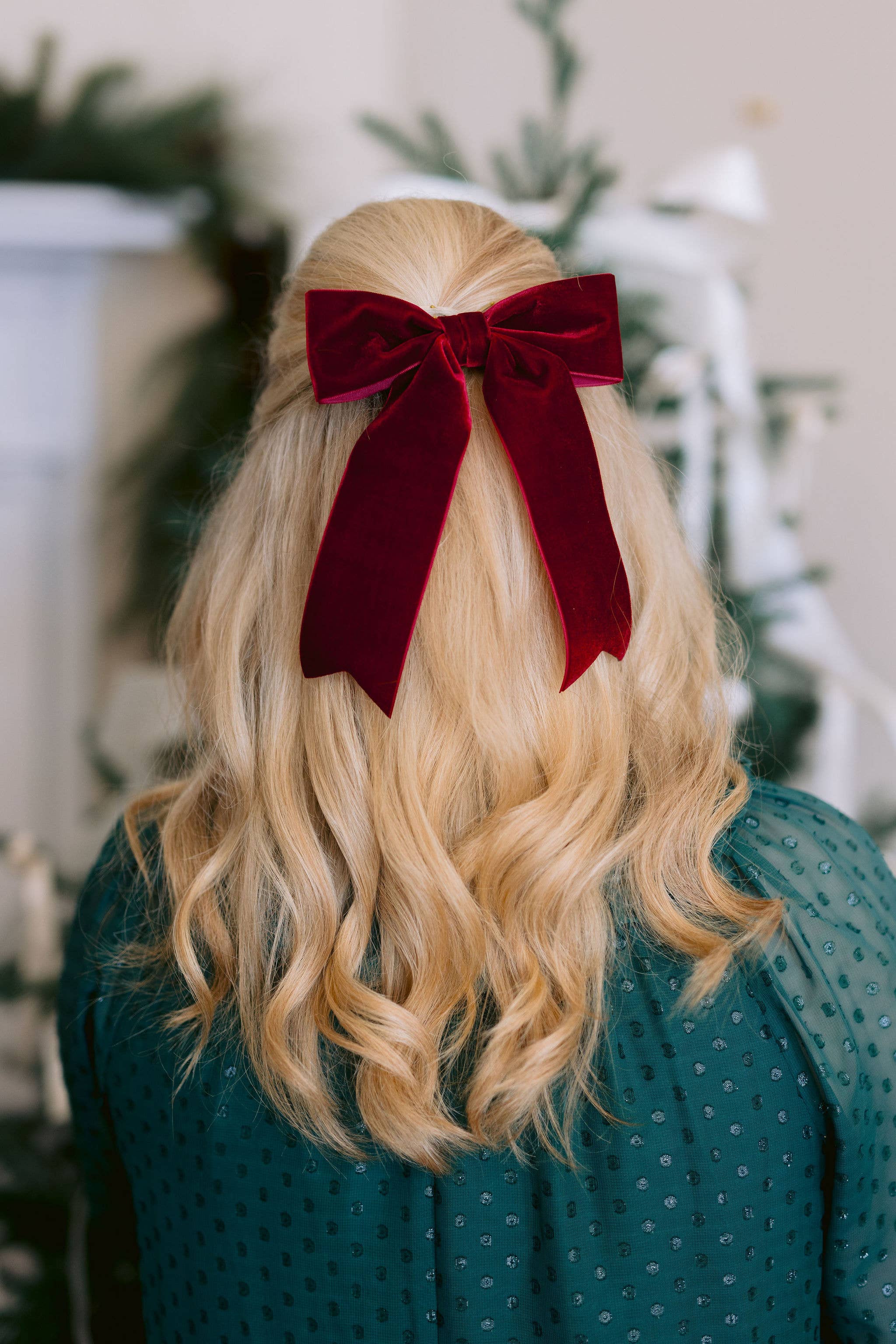 Grace & Grandeur - Wholesale Hair Bow - Women's - Large Velvet Hair Bow Barrette for Women | Bailee Bow21