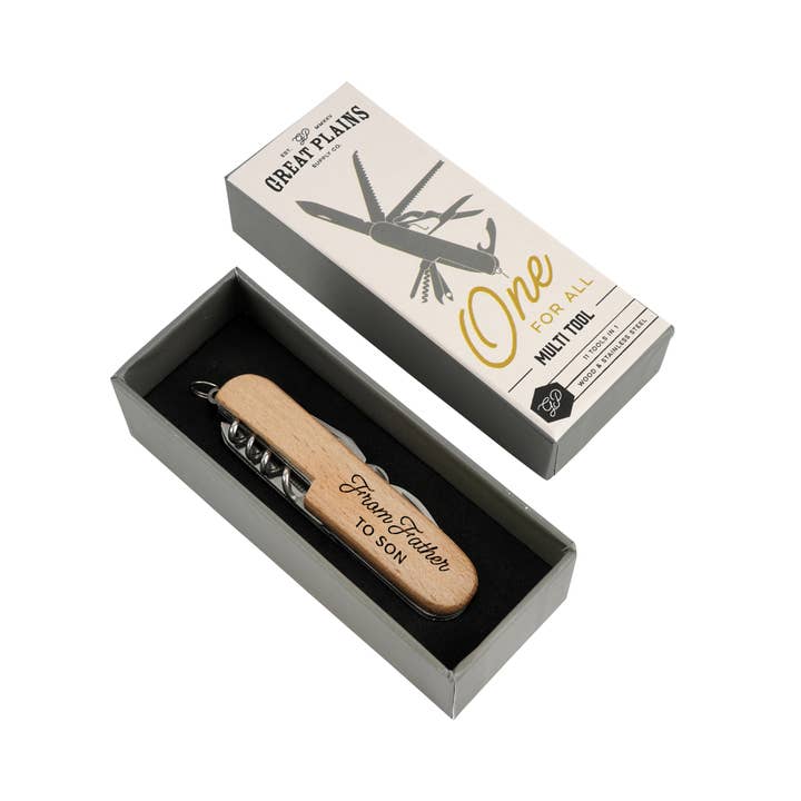 CGB Giftware - Wholesale Handy Tool - 'From Father To Son' Wooden Multi Tool In Gift Box1