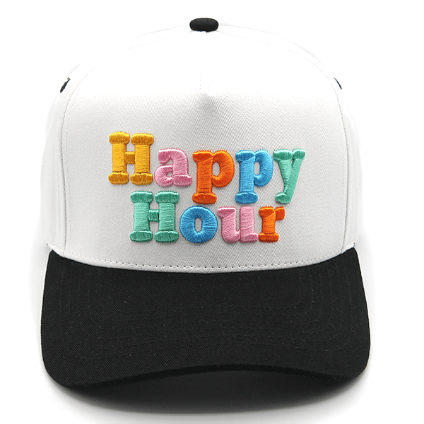 MiMi Wholesale - Wholesale Trucker Hat - Women's - TCM0033 Happy Hour Embroidered Trucker Hat1