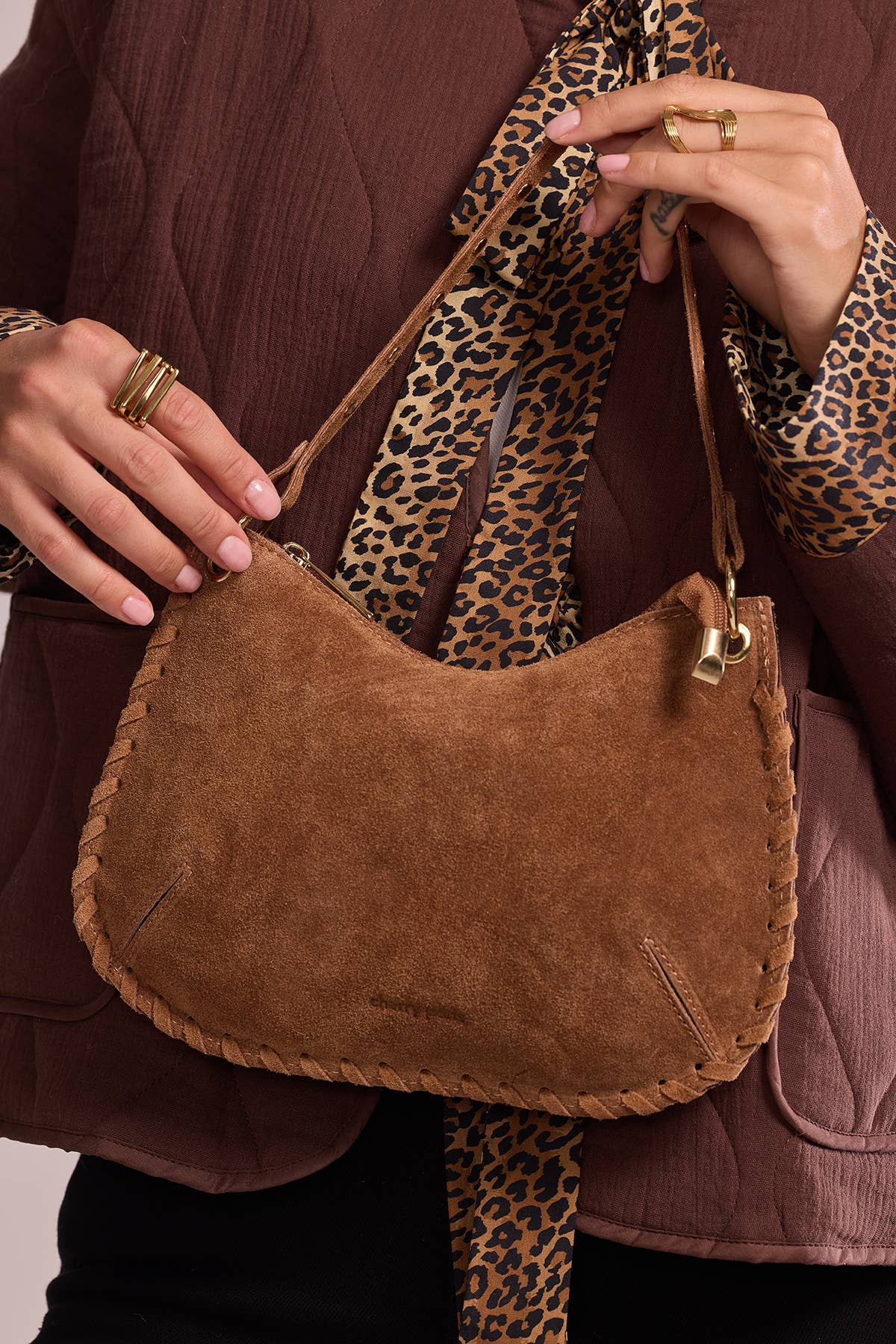 Cherry Paris - Wholesale Shoulder Bag - Women's - JOËLLE SUEDE Bag - 418720