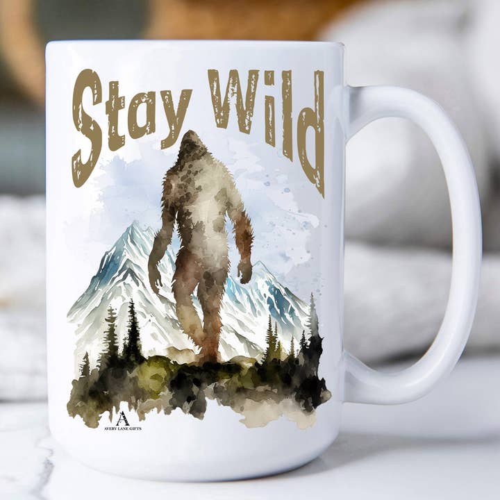 Caneca de café Stay Wild Sasquatch Big Foot por atacado de Avery Lane Gifts
