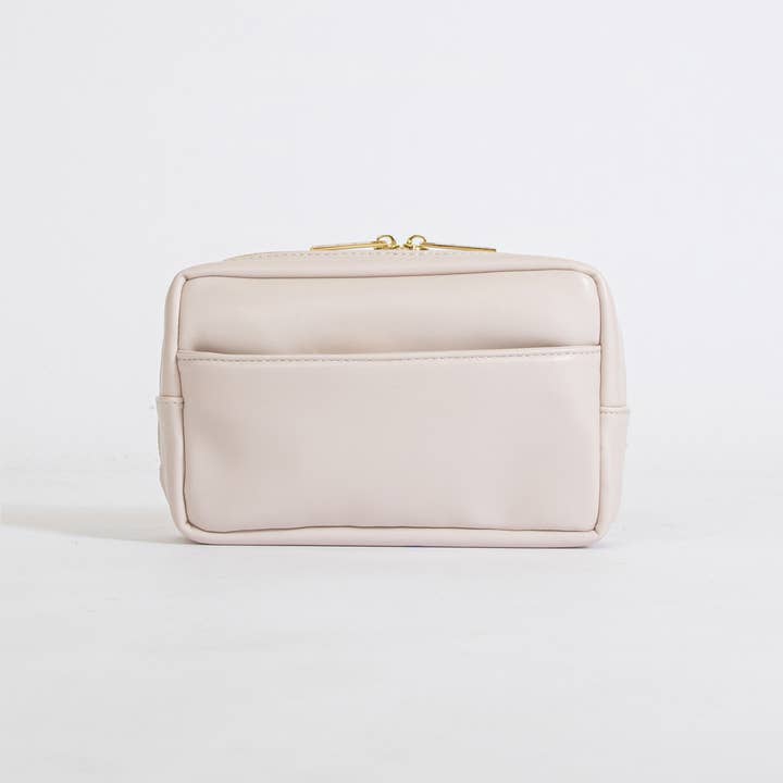 LĒ·LĀ·LŌ - Venta al por mayor Bolsa para maquillaje - Bolsa de viaje vegana MINI - Marfil1