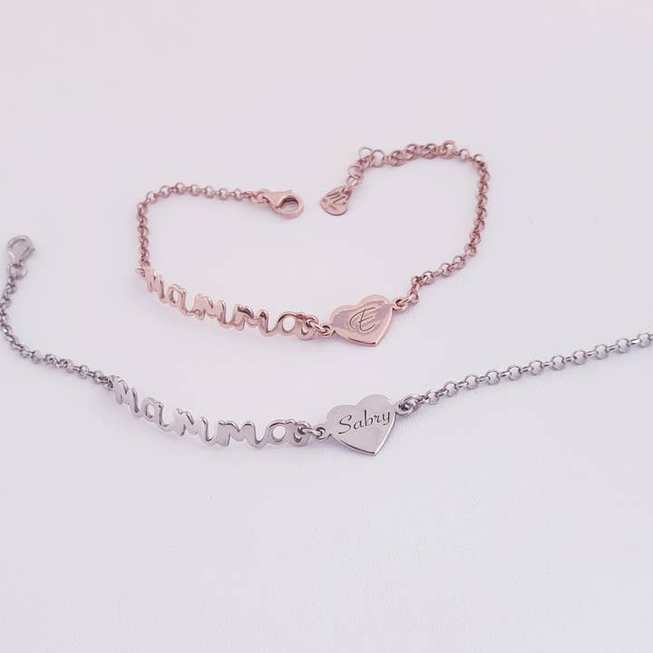 Soft Mom Bracelet from 1 to 5 “Customizable” Hearts for wholesale by M di Martina