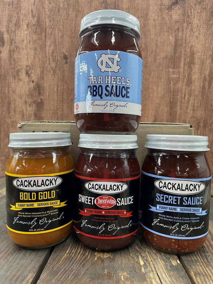 Sauces BBQ Cackalacky® - (caisse mixte de 16 oz - 3 de chaque) pour la vente par Cackalacky®
